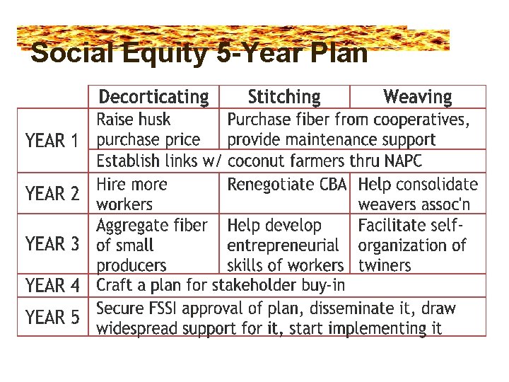 Social Equity 5 -Year Plan 