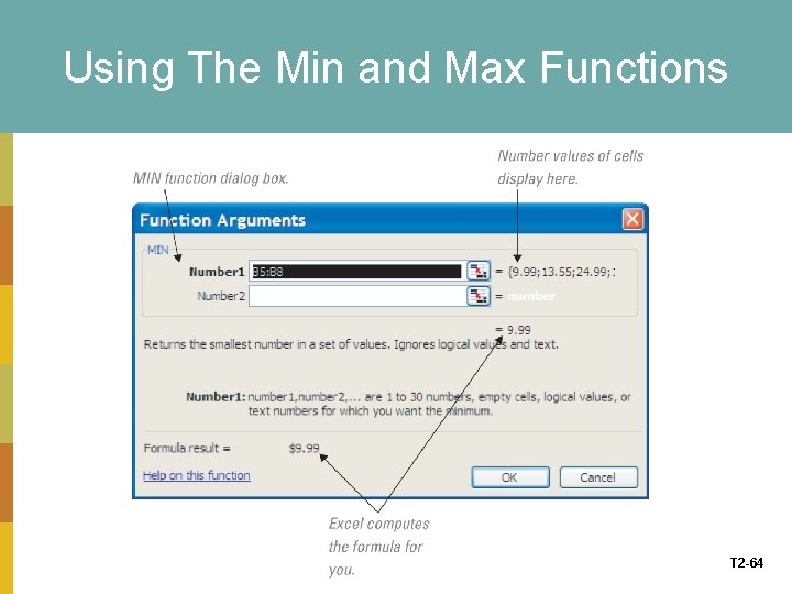 Using The Min and Max Functions T 2 -64 