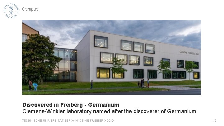 Campus Discovered in Freiberg - Germanium Clemens-Winkler laboratory named after the discoverer of Germanium