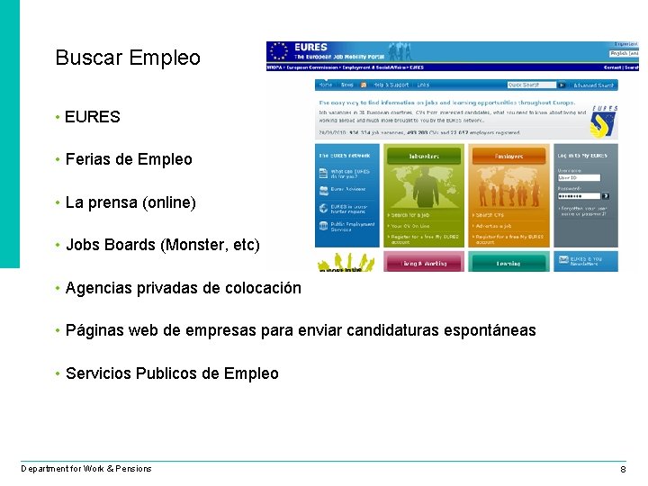 Buscar Empleo • EURES • Ferias de Empleo • La prensa (online) • Jobs