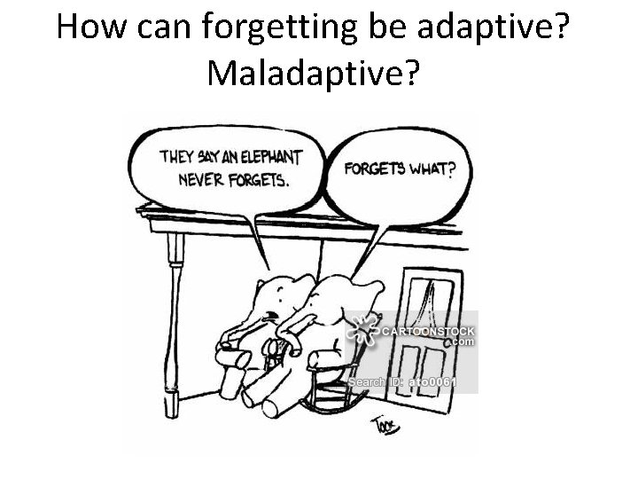 How can forgetting be adaptive? Maladaptive? 