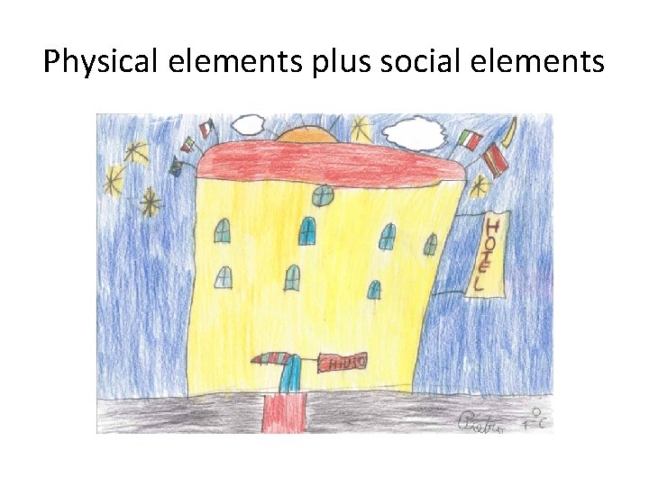 Physical elements plus social elements 