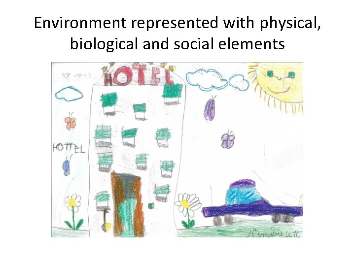 Environment represented with physical, biological and social elements 