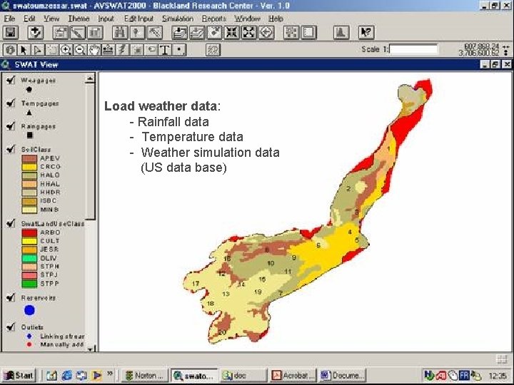 Load weather data: - Rainfall data - Temperature data - Weather simulation data (US