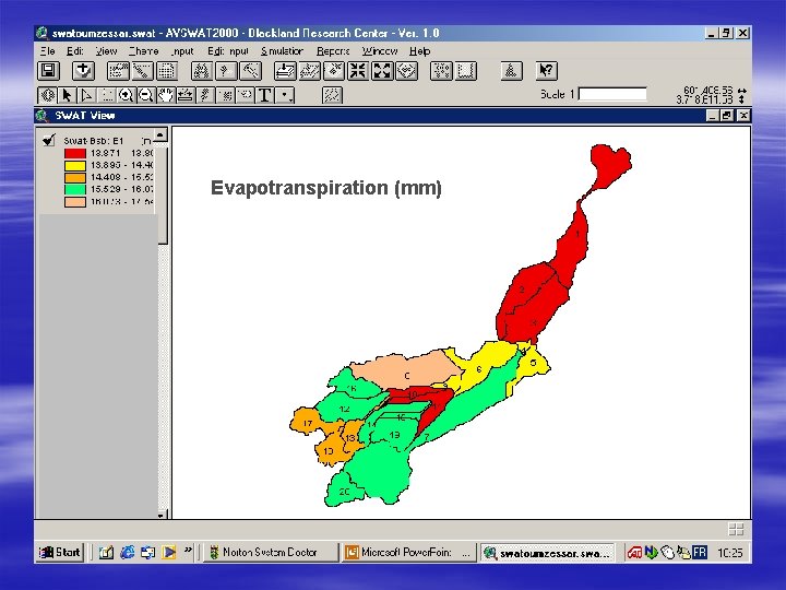 Evapotranspiration (mm) 