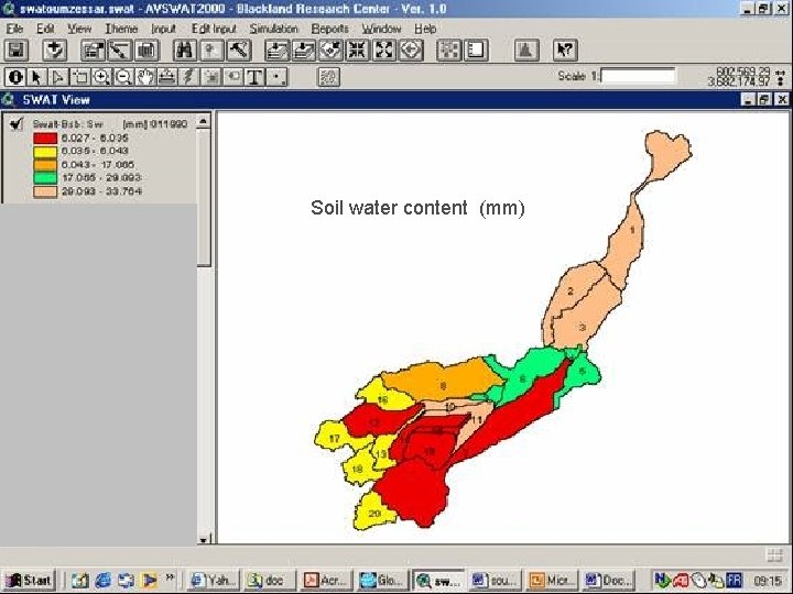 Soil water content (mm) 