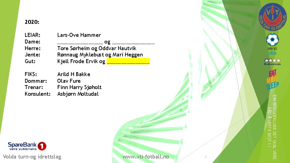 2020: Lars-Ove Hammer ________ og ________ Tore Sørheim og Oddvar Nautvik Rønnaug Myklebust og