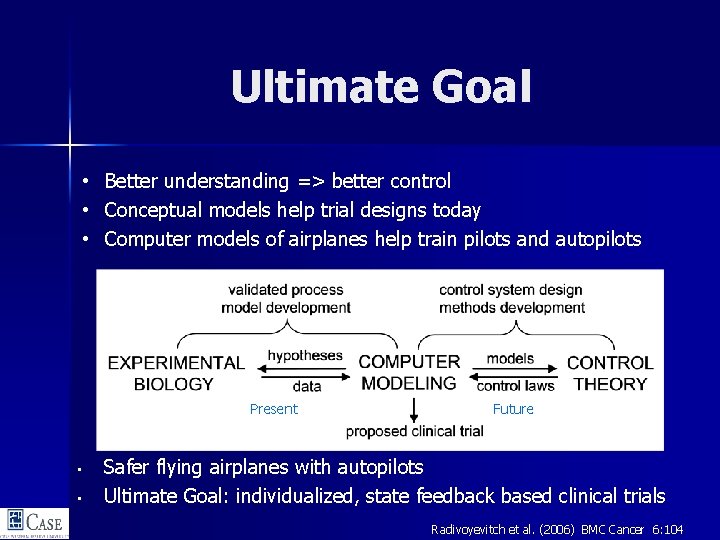 Ultimate Goal • Better understanding => better control • Conceptual models help trial designs
