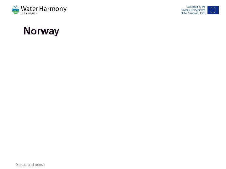 Norway Status and needs Norway Status and needs