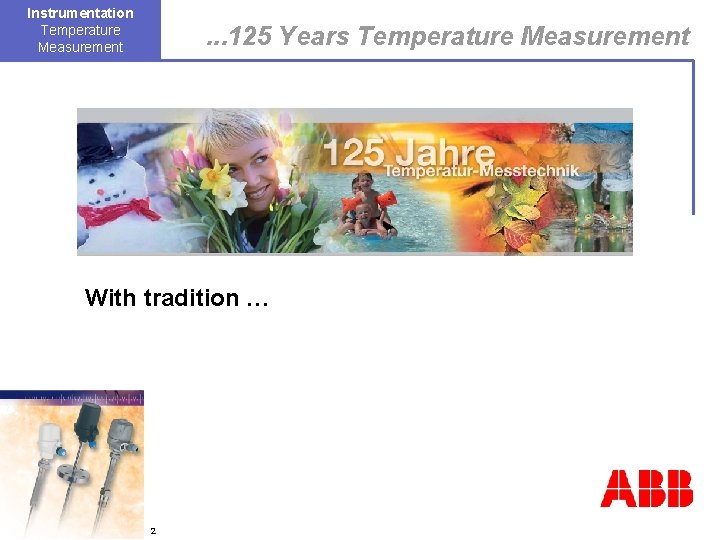 Instrumentation Temperature Measurement . . . 125 Years Temperature Measurement With tradition … 2