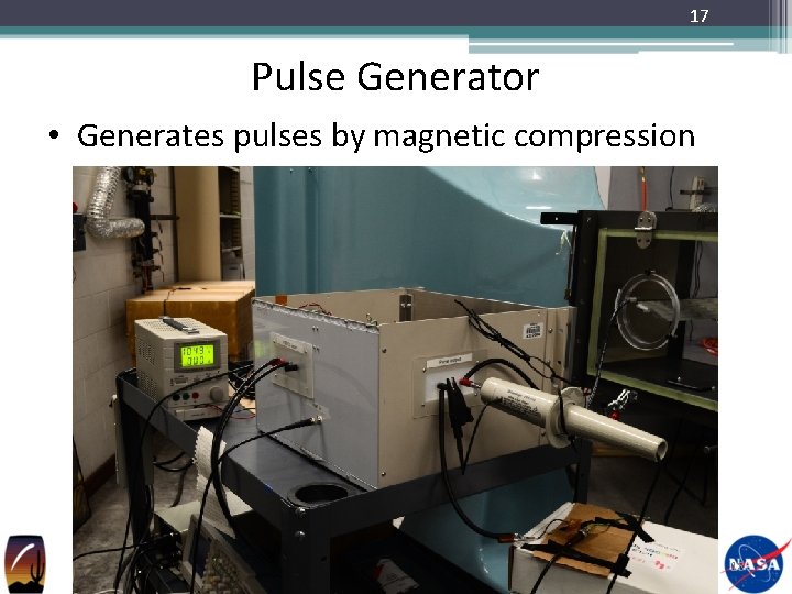 17 Pulse Generator • Generates pulses by magnetic compression 18 