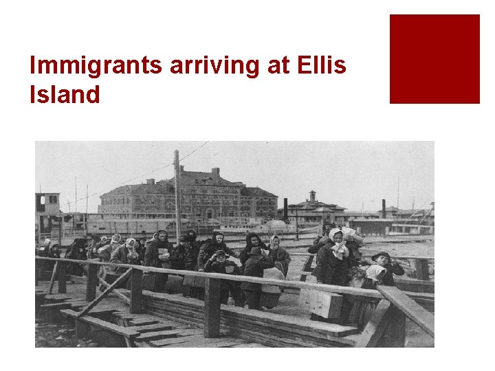 Immigrants arriving at Ellis Island 