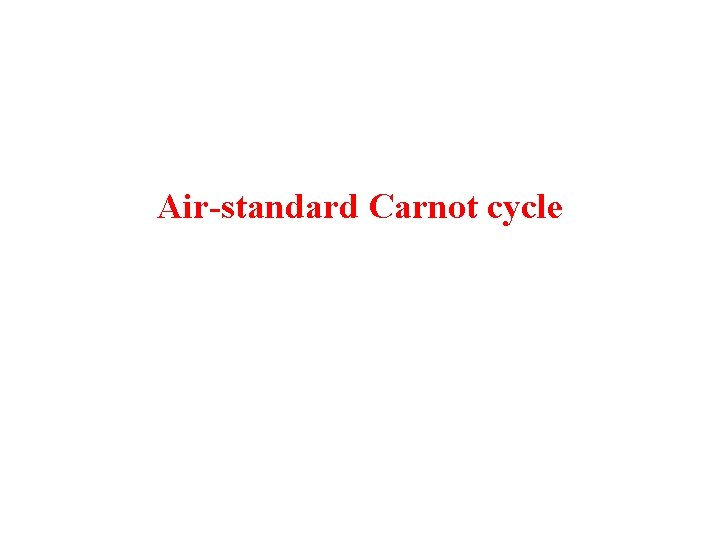Air-standard Carnot cycle 