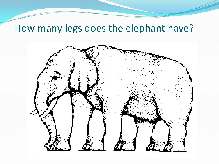 How many legs does the elephant have? 