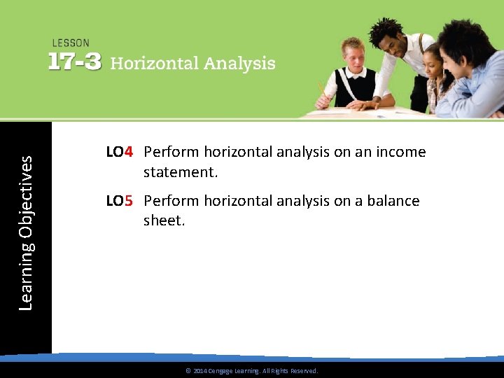 Learning Objectives LO 4 Perform horizontal analysis on an income statement. LO 5 Perform