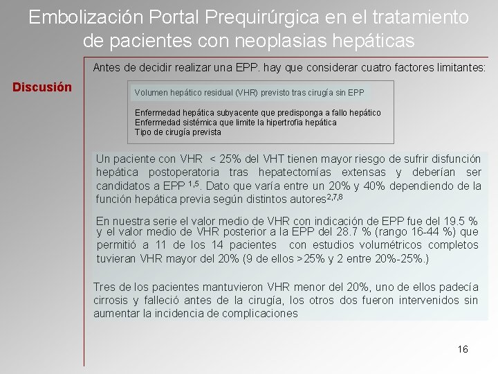 Embolización Portal Prequirúrgica en el tratamiento de pacientes con neoplasias hepáticas Antes de decidir