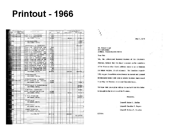 Printout - 1966 