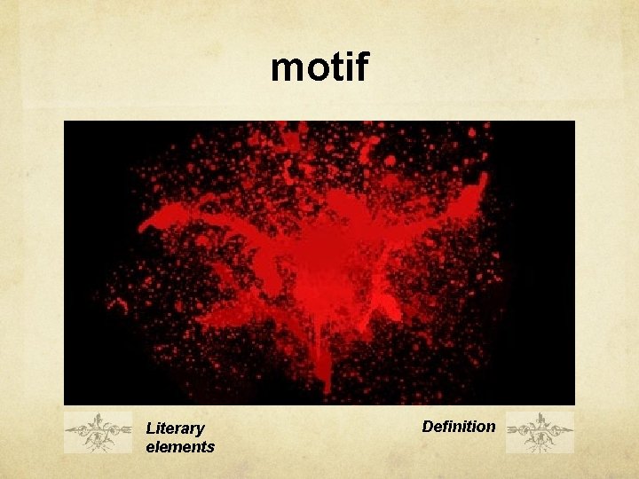 motif Literary elements Definition 