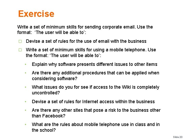 Use Common Business Tools and Technology D 1