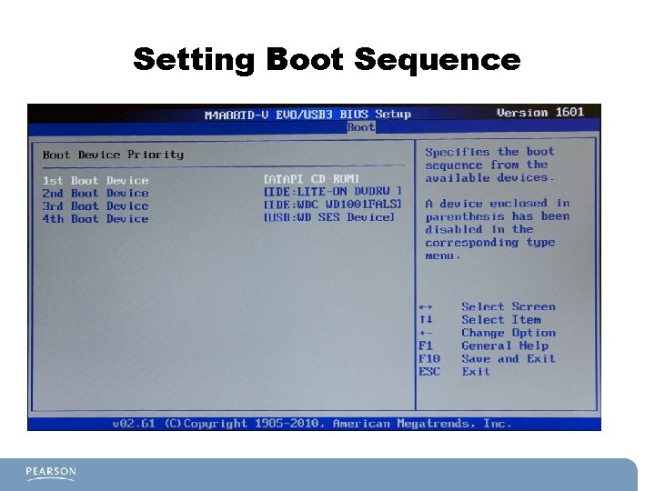 Setting Boot Sequence 