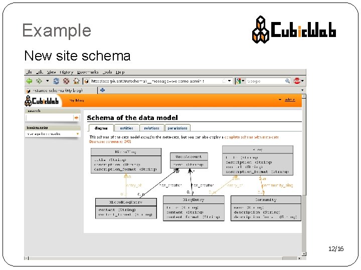 Example New site schema 12/16 
