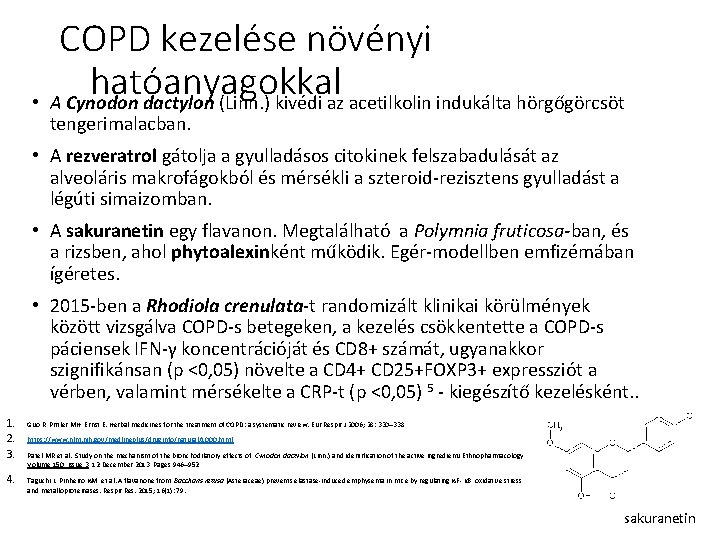 COPD kezelése növényi hatóanyagokkal • A Cynodon dactylon (Linn. ) kivédi az acetilkolin indukálta COPD kezelése növényi hatóanyagokkal • A Cynodon dactylon (Linn. ) kivédi az acetilkolin indukálta