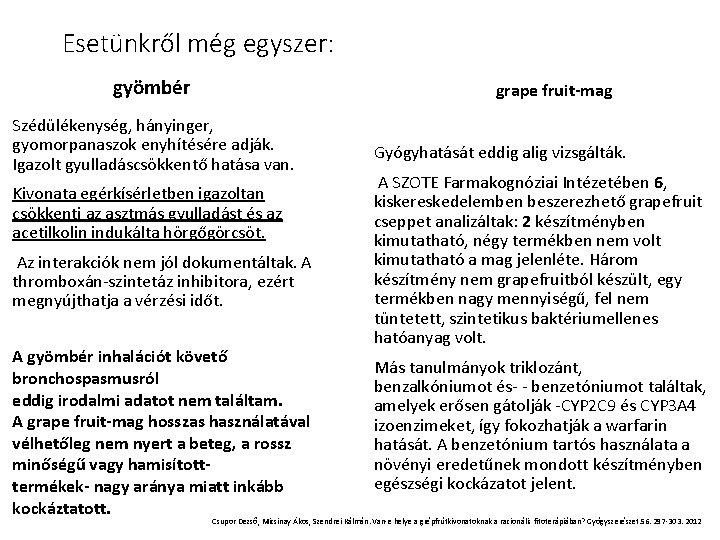 Esetünkről még egyszer: gyömbér grape fruit mag Szédülékenység, hányinger, gyomorpanaszok enyhítésére adják. Igazolt gyulladáscsökkentő Esetünkről még egyszer: gyömbér grape fruit mag Szédülékenység, hányinger, gyomorpanaszok enyhítésére adják. Igazolt gyulladáscsökkentő