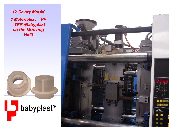 12 Cavity Mould 2 Materiales: PP - TPE (Babyplast on the Mouving Half) 