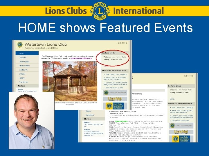 HOME shows Featured Events 