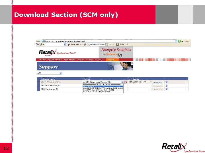 Download Section (SCM only) 12 