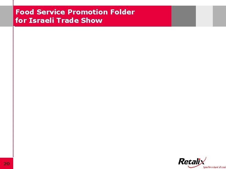 Food Service Promotion Folder for Israeli Trade Show 20 