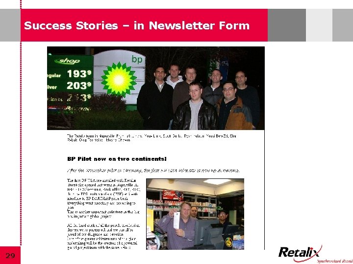 Success Stories – in Newsletter Form 29 