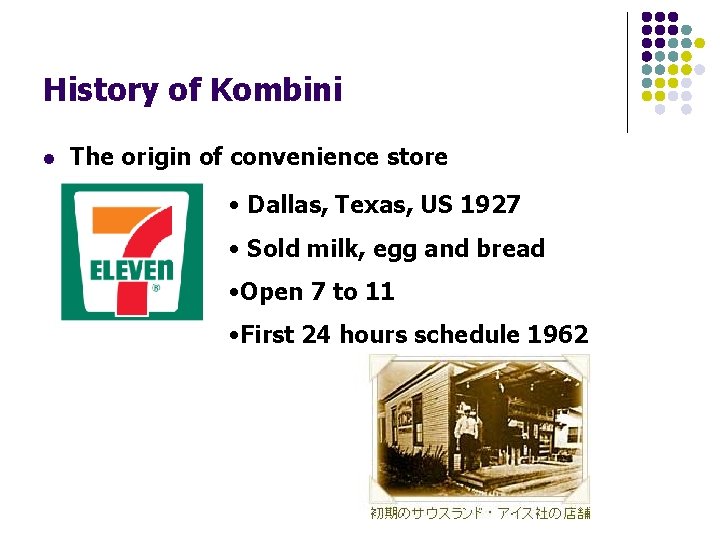 History of Kombini l The origin of convenience store • Dallas, Texas, US 1927