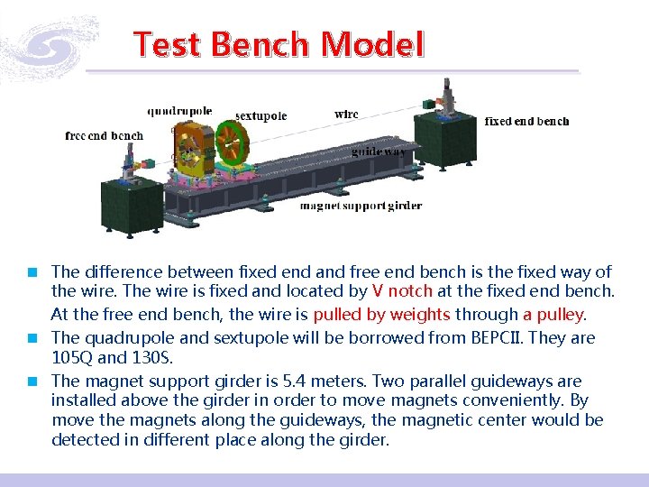 Test Bench Model n The difference between fixed end and free end bench is