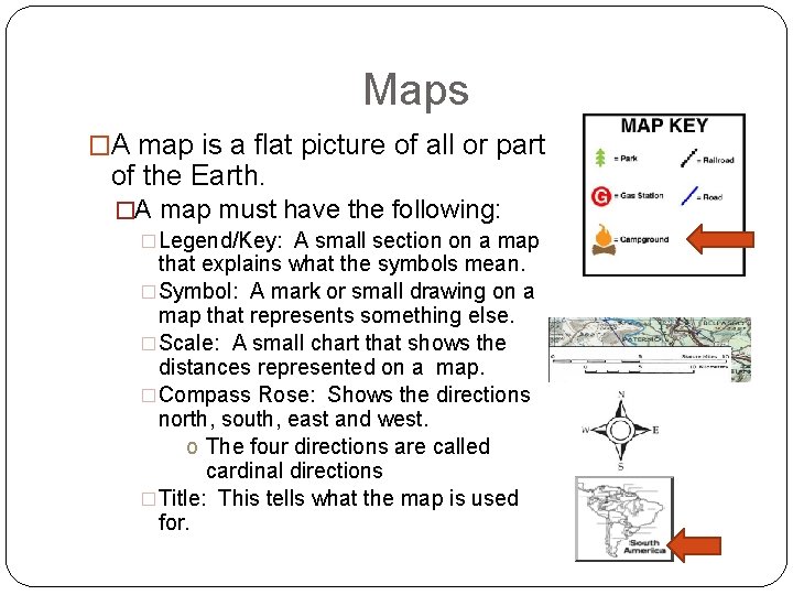 Maps �A map is a flat picture of all or part of the Earth.
