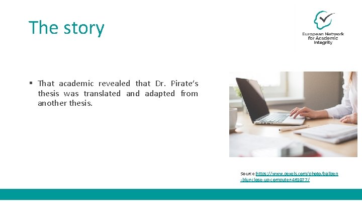 The story § That academic revealed that Dr. Pirate’s thesis was translated and adapted