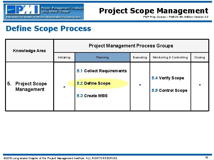 Project Scope Management PMP Prep Course – PMBOK 4 th Edition Version 3. 0