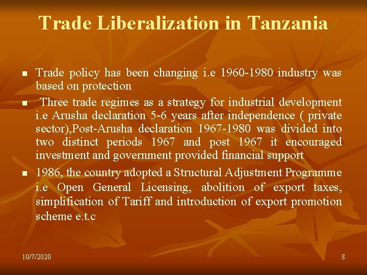 TRADE LIBERALIZATION AND EMPLOYMENT PERFORMANCE OF TEXTILE AND