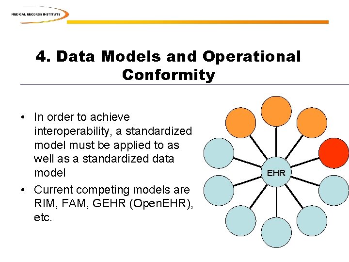 4. Data Models and Operational Conformity • In order to achieve interoperability, a standardized 4. Data Models and Operational Conformity • In order to achieve interoperability, a standardized