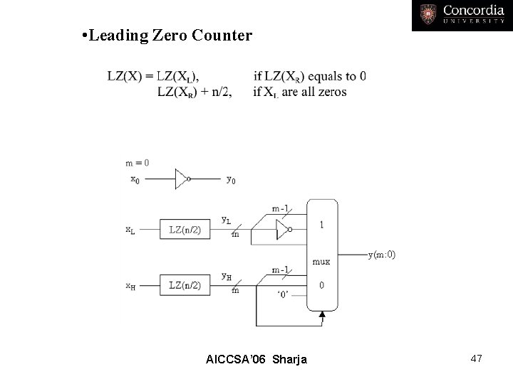  • Leading Zero Counter AICCSA’ 06 Sharja 47 