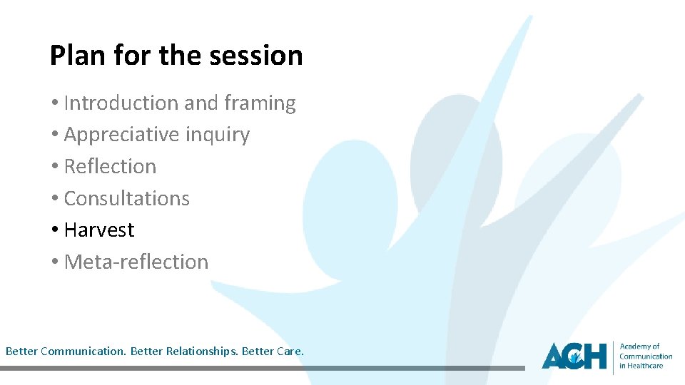Plan for the session • Introduction and framing • Appreciative inquiry • Reflection •