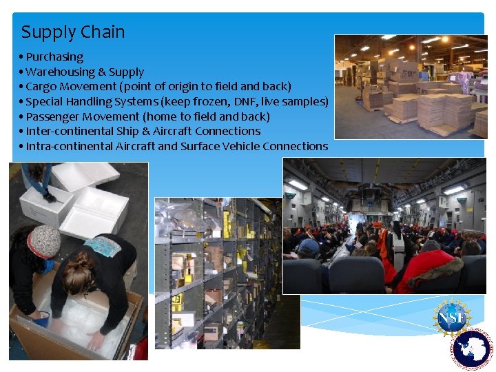 Supply Chain • Purchasing • Warehousing & Supply • Cargo Movement (point of origin