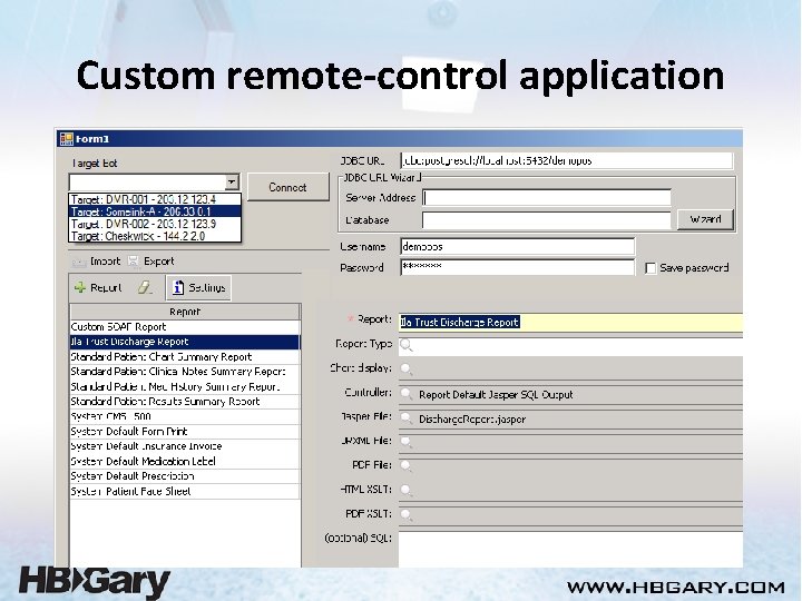 Custom remote-control application 