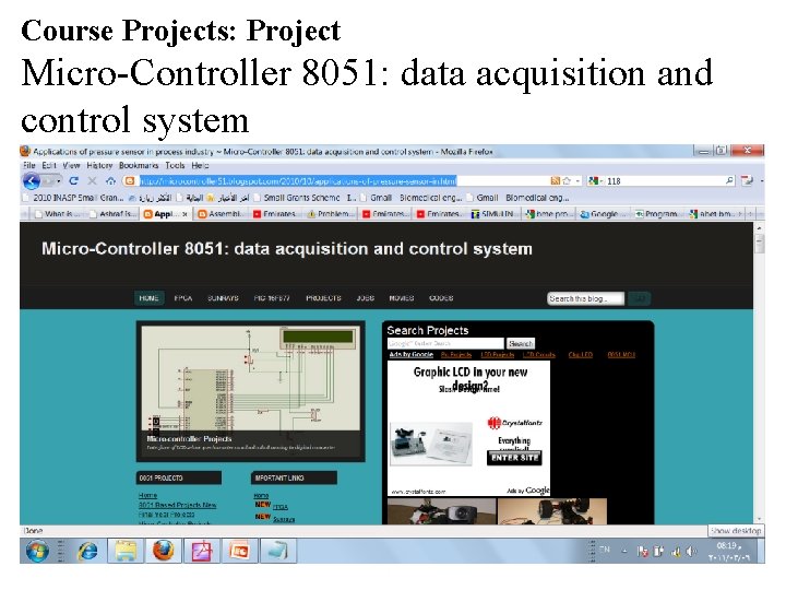 Course Projects: Project Micro-Controller 8051: data acquisition and control system 