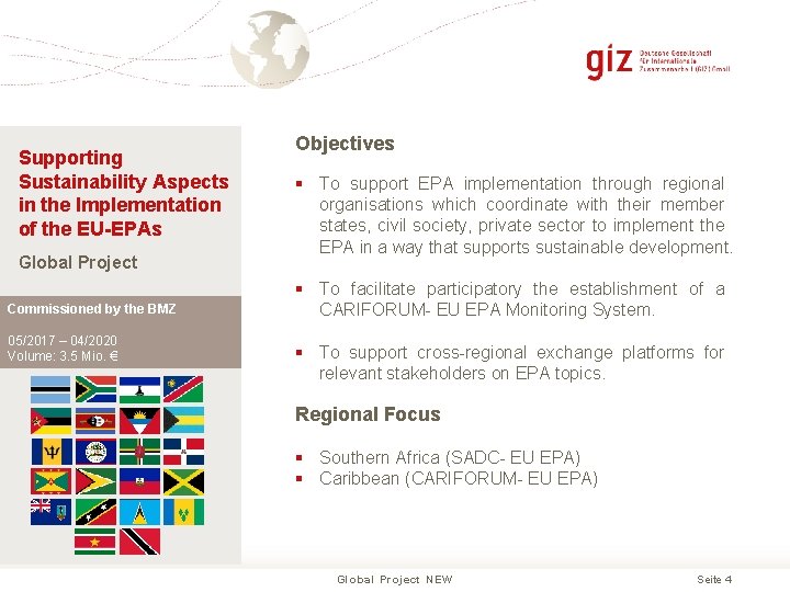 Supporting Sustainability Aspects in the Implementation of the EU-EPAs Global Project Commissioned by the