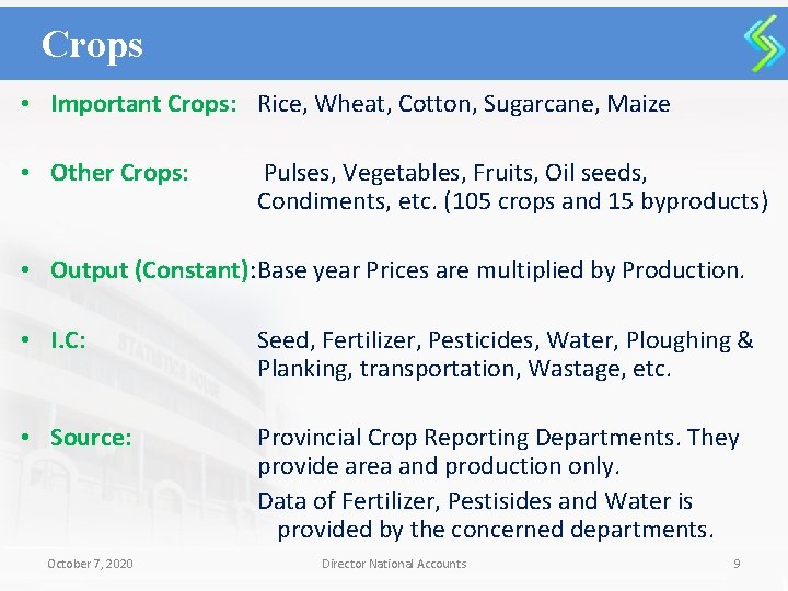 Crops • Important Crops: Rice, Wheat, Cotton, Sugarcane, Maize • Other Crops: Pulses, Vegetables,