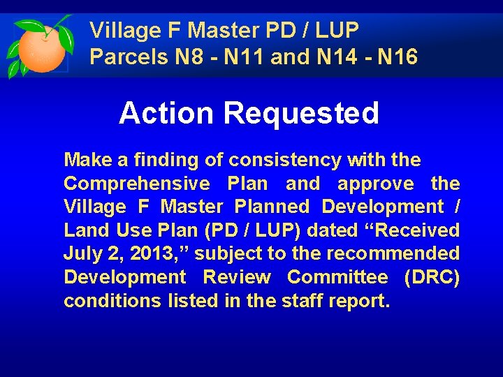 Village F Master PD / LUP Parcels N 8 - N 11 and N