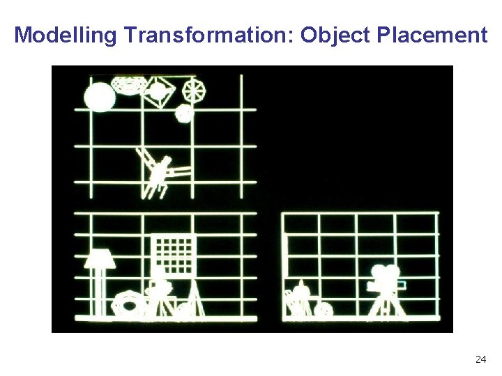 Modelling Transformation: Object Placement 24 