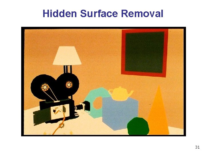 Hidden Surface Removal 31 