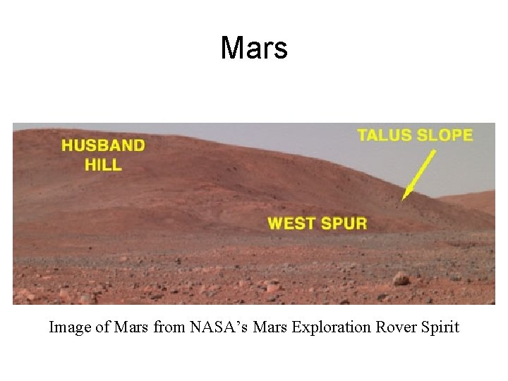 Mars Image of Mars from NASA’s Mars Exploration Rover Spirit 